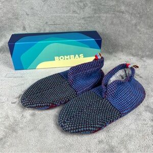 Bombas Women's Sherpa Gripper Slipper Sock Blue Medium New with Gift Box